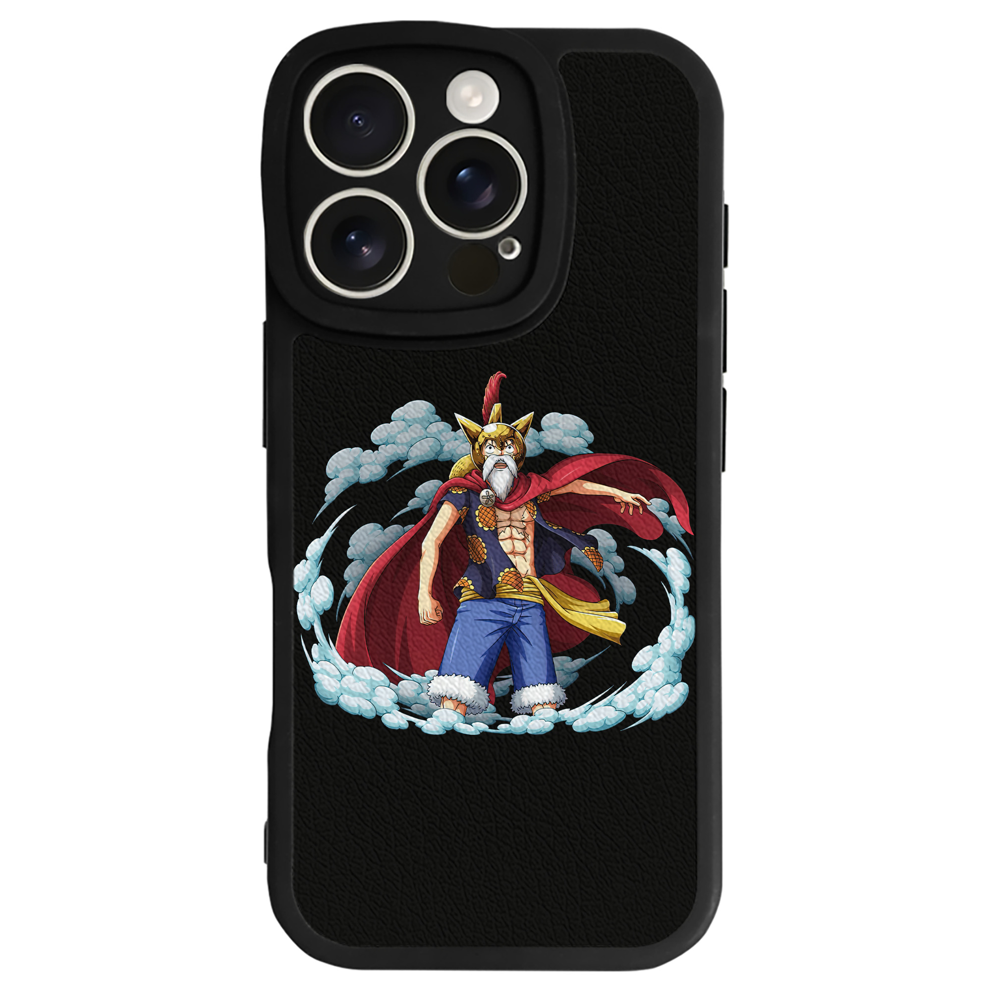 （画像用） ワンピース モンキー・D・ルフィ ONE PIECE Monkey D. Luffy 【iPhone 16シリーズ対応】シリコンスマホケース（レザー調） 材質：シリコン